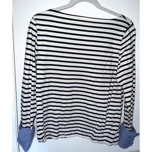 J. Crew Long Sleeve Striped Shirt w/ Built-in Sleeves